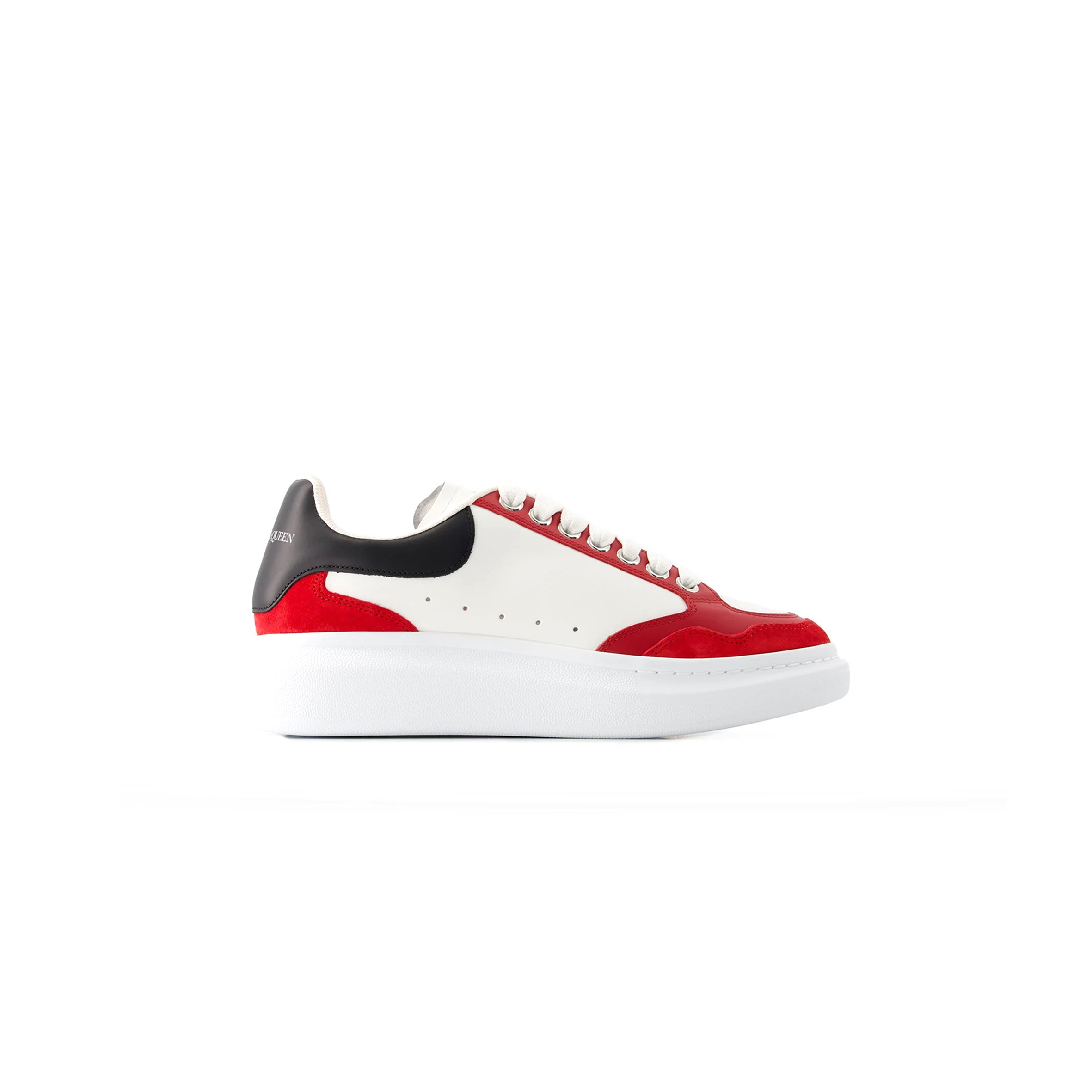 Ale*d*r m*q*en oversized sneakers leather white red 757710wia5v6044